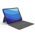 Tastatura compatibila iPad Pro 12.9-inch, Logitech Combo Touch, QWERTY Italian, Trackpad, Gri, 120x120x25mm