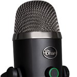 Microfon Profesional Blue Yeti Nano USB, PC & Mac, Gaming, Podcast, Streaming, Recording, Multi-Pattern, Black