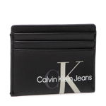 Etui pentru carduri CALVIN KLEIN JEANS - Sculpted Mono Card Holder 6Cc K60K608957 BDS