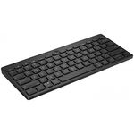 Tastatura wireless HP 350 compacta Multi Device, bluetooth 5.2 (pana la 3 dispozitive), realizata 60% din plastic reciclat, autonomie max. 24 de luni, 2 baterii AAA incluse, negru