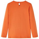Детска тениска с дълъг ръкав, опушено оранжево, 116, vidaXL
