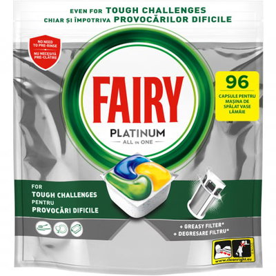 Detergent pentru masina de spalat vase Fairy Platinum, 96 spalari