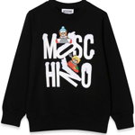 Moschino Logo Crewneck Sweatshirt And Ski BLACK, Moschino