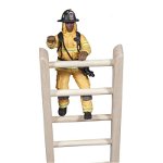 Pompier galben pe scara - Figurina Papo, Papo