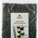 
Sushi Nori Alge Marine Prajite pentru Sushi, 7 Foi x 2.4 g / 17 g Arche
