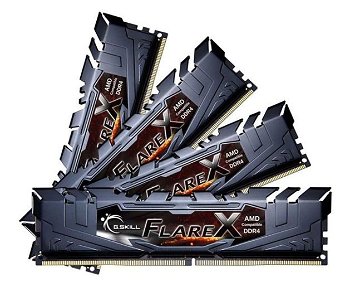 Memorie GSKill Flare X Black 64GB (4x16GB) DDR4 2400MHz CL15 Quad Channel Kit