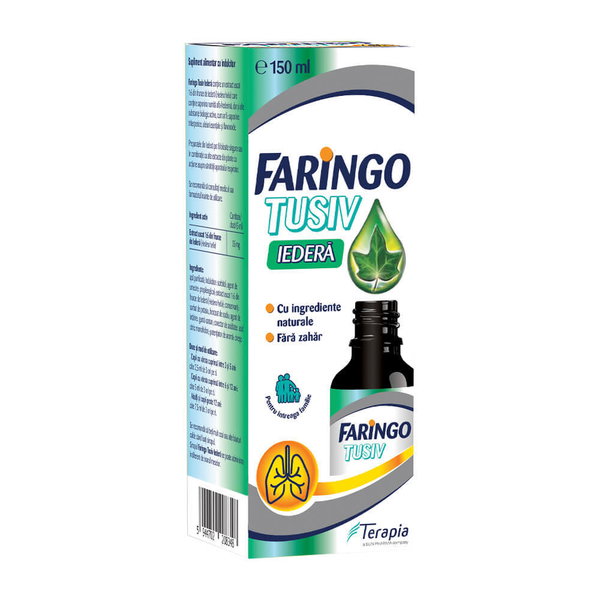 Faringo Tusiv Iedera, sirop, 150 ml, Terapia, TERAPIA SA