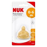 Tetina Nuk First Choice Plus Latex M1 0-6 luni, NUK