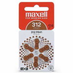 Baterie pentru aparat auditiv Maxell PR41 ZA312, 6buc blister