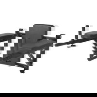 Aparat exerciții triceps și abdomen, montare pe perete, negru