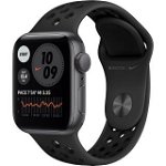 Smartwatch Watch Nike SE LTE 44mm Aluminiu Space Grey Si Curea Sport Anthracite Negru