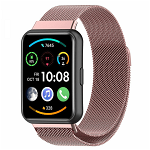 Curea metalica pentru bratara smartwatch Huawei Watch Fit 2 otel inoxidabil roz