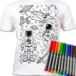 Tricou de colorat cu markere lavabile Cosmos, 