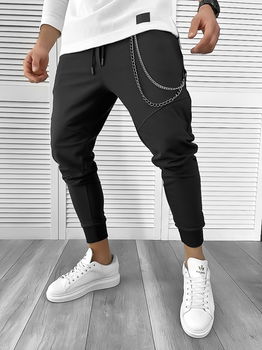 Pantaloni de trening negri conici 10141 i8-4.2, 