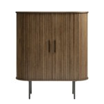 Dulap negru cu aspect de lemn de stejar 100x118 cm Nola – Unique Furniture, Unique Furniture