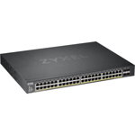 Switch ZYXEL XGS1930-52HP, 52 porturi, cu magagement L3, 48x Gigabit, 4x SFP+ port, PoE ports