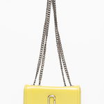 Geanta crossbody de piele cu bareta din lant The Glam Shot