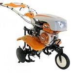 Motosapa O-Mac NEW 750-S, 4 timpi, motor benzina 7 CP, latime lucru 50-90 cm, cu roti cauciuc, plug, rarita