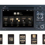 Navigatie Audi A4, Android 10, HEXACORE PX6 4GB RAM + 64GB ROM, 7 Inch cu DVD - AD-BGBAA4P6-D