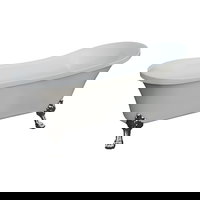 Cada baie freestanding Bella* BSM-404  acril  160 x 75 x 75 cm  alb  picioare aurii, Regata