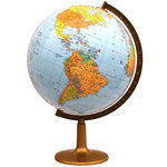 Glob geografic politic, arc meridian gradat, suport ABS, diametru 42 cm, 