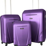 Set 3 trolere Ground NEW ICE, ABS, marime S+M+L, culoare mov