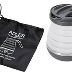 Adler AD 1370UK Fierbător silicon 0,6 l - turistic - priză UK, Adler