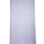 Perdea Karachi din in cu broderie, alba, lucrata pe inele tip capse, 800 x 220 cm, OEM