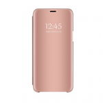 Husa compatibila Samsung Galaxy J6 Plus (+) 2018 J610 Book Clear View Standing Cover (oglinda) roz, rose gold, Euroama