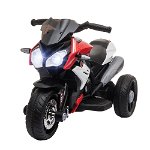 Motocicleta Electrica HOMCOM Copii 3-5 Ani cu Lumini Muzica Baterie 6V Negru Rosu | Aosom RO, HOMCOM