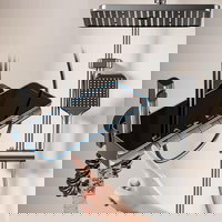 Set coloana de dus cu afișaj LED si comenzi Piano,finisaj Gri-Negru Mat, Tenq.ro