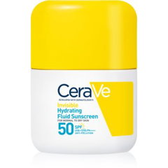 CeraVe Invisible Hydrating Fluid Sunscreen SPF 50 protective fluid cu efect de hidratare, CeraVe