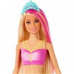 Lalka Barbie Mattel Dreamtopia - Magiczna Syrenka z falującym i świecącym ogonem (GFL82), Mattel