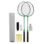 Set Badminton DHS, 600 x 60 cm, 2 rachete, fir nailon, maner poliuretan, Verde/Negru