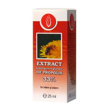 Extract hidro-glicero-glicolic de propolis 33% 25 ml