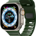 Curea Tech-Protect Iconband Line pentru Apple Watch 4/5/6/7/8/9/Se/Ultra 1/2 (42/44/45/49 mm) Verde, Tech-Protect