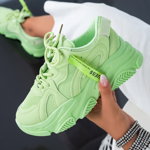 Pantofi Sport, culoare Verde, material Textil - cod: P12335, ABC