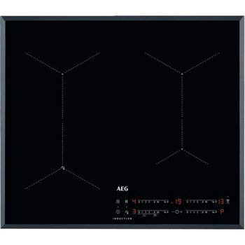 Plita electrica incorporabila Aeg IAE64431FB, inductie, latime 60 cm, 4 zone de gatit, booster, conectivitate hota, control prin atingere, negru