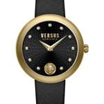 Ceasuri Barbati Versace Womens Lea Leather Strap Watch 35mm Gold