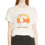 Imbracaminte Femei The Great The Boxy Ram Graphic Tee Washed White