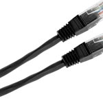 Cablu LP Patchcord UTP 8c mufă-mușcă 0,5 m CCA negru, LP