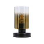 Veioză neagră cu abajur din sticlă (înălțime 20 cm) Aspra – Candellux Lighting, Candellux Lighting