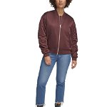Imbracaminte Femei Levis Fashion Bomber with Ruching on Sleeves Dark Chocolate, Levis