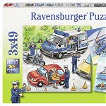 Puzzle Politie 3X49 piese Ravensburger, Ravensburger