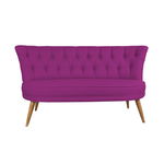 Canapea Richland Loveseat, Fixa, 140x71x80 cm - Stofa Mov, ASIR