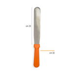 Spatula Nivelare Dreapta din Inox cu Maner Plastic, Lama L 20 x 3.6 cm