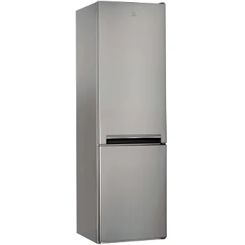 Combina frigorifica INDESIT LI9 S1E S, 372 l, H 201.3 cm, Clasa F, argintiu