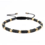 Bratara cu snur si Bile de Aur 14K, Hematit Discuri 4 mm, OnixBox