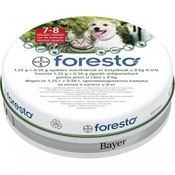 Foresto, deparazitare externă câini și pisici, zgardă, XS - S, 38 cm, gri, 1buc, Foresto