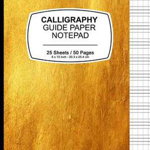 Calligraphy Guide Paper Notebook - Golden Cover